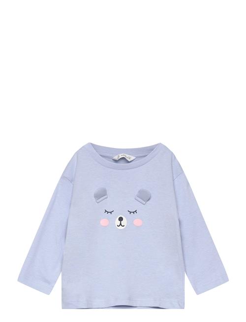 Printed Long Sleeve T-Shirt Mango Blue