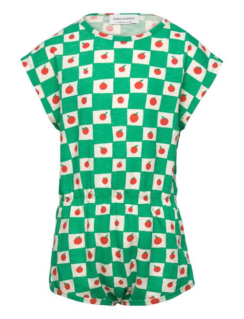 Se Bobo Choses Tomato All Over Playsuit Bobo Choses Green ved Booztlet