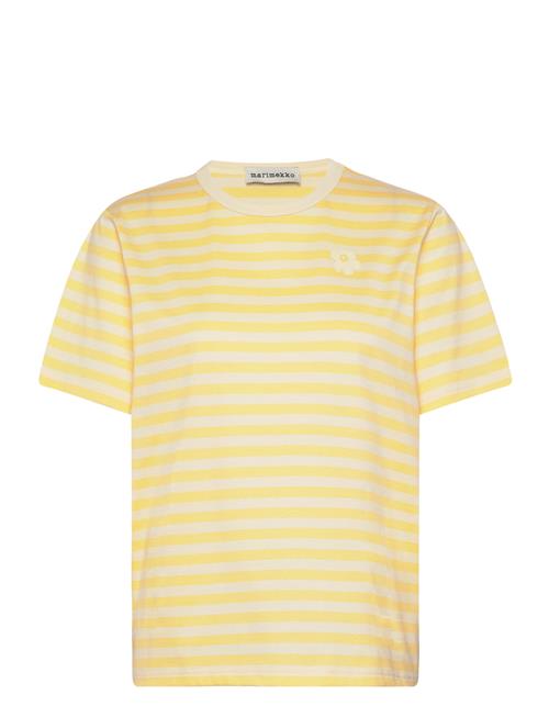 Se Marimekko Tasaraita Relaxed Ss Marimekko Yellow ved Booztlet