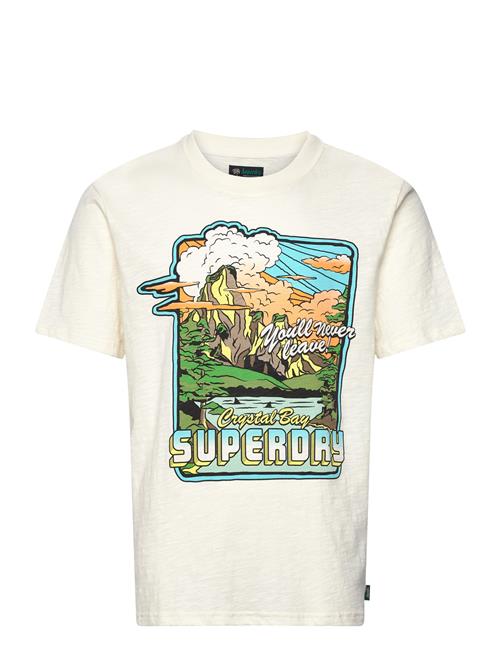 Superdry Neon Travel Graphic Loose Tee Superdry White