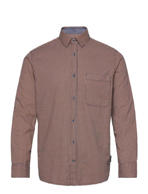 Structured Shirt Tom Tailor Brown