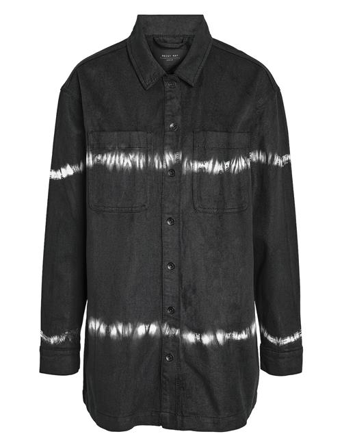 NOISY MAY Nmalva L/S Tie Die Denim Shacket Vi490Bl NOISY MAY Black