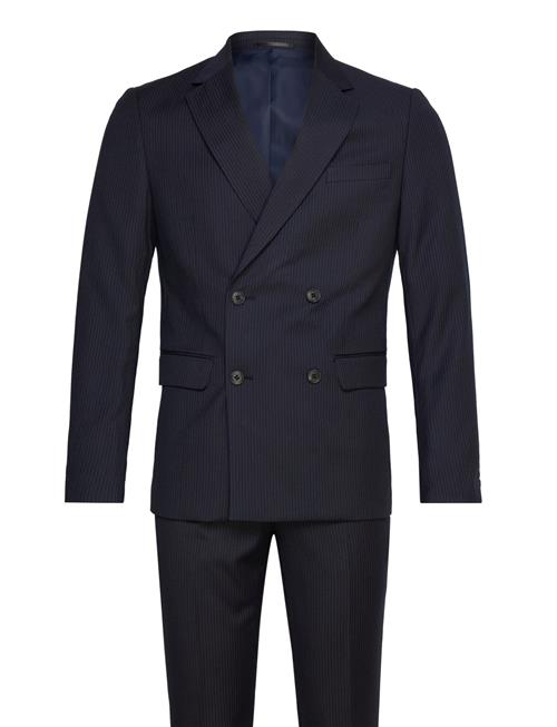 Se Lindbergh Narrow Striped Db Mens Suit Lindbergh Navy ved Booztlet