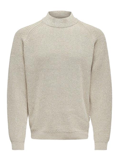 ONLY & SONS Onsfelip Life Reg 5 Twist High Neck Knit ONLY & SONS Beige