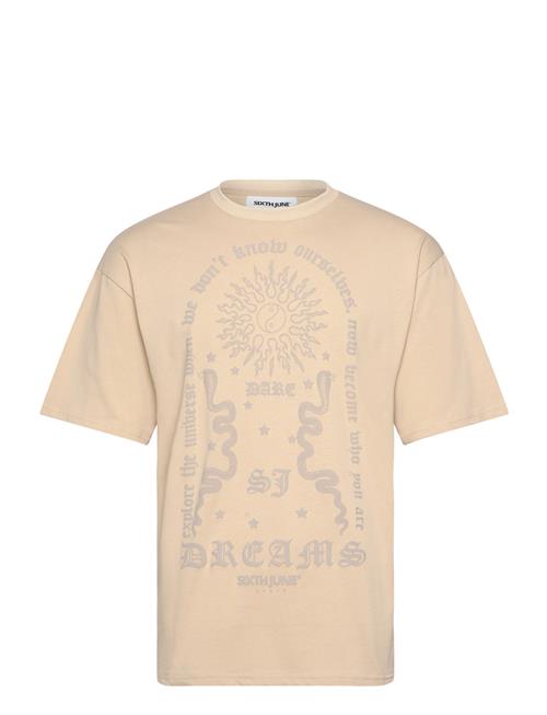 Dreams Puff Print Ss Tshirt SIXTH JUNE Beige