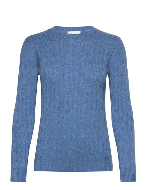 Davida Cashmere O-Neck Cable Sweater Davida Cashmere Blue