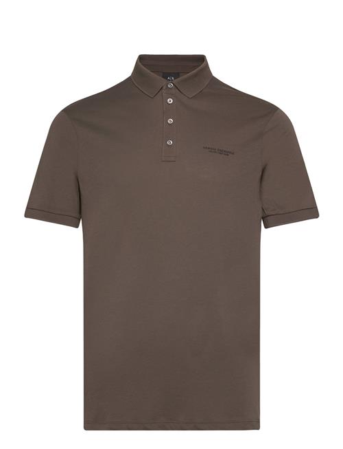 Se Armani Exchange Polo Shirt Armani Exchange Brown ved Booztlet