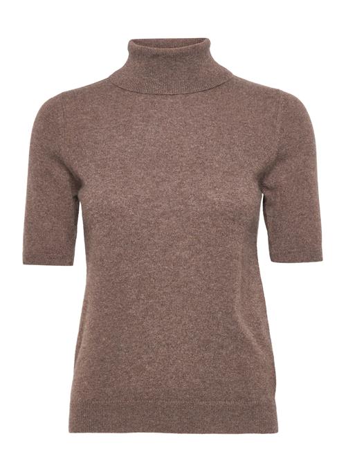 Davida Cashmere Turtleneck T-Shirt Davida Cashmere Brown