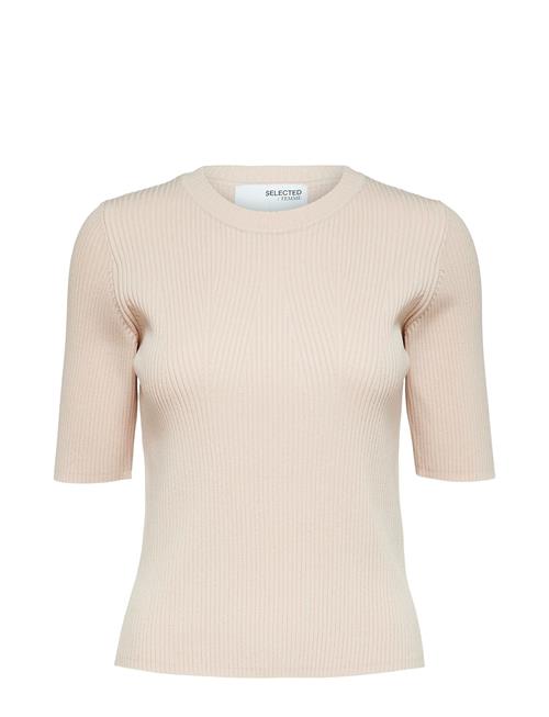 Se Slfmala 2/4 Knit O-Neck Noos Selected Femme Cream ved Booztlet