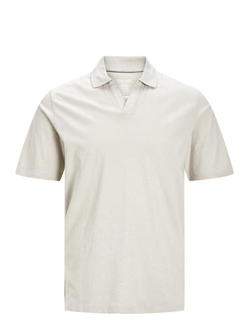 Se Jack & Jones Jjesummer Linen Polo Ss Ln Jack & J S Cream ved Booztlet