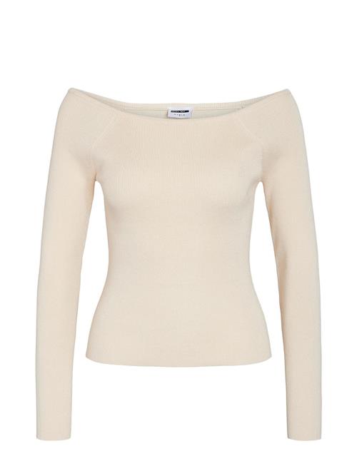 NOISY MAY Nmjaz Ls Offshoulder Knit Top Fwd Lab 2 NOISY MAY Cream