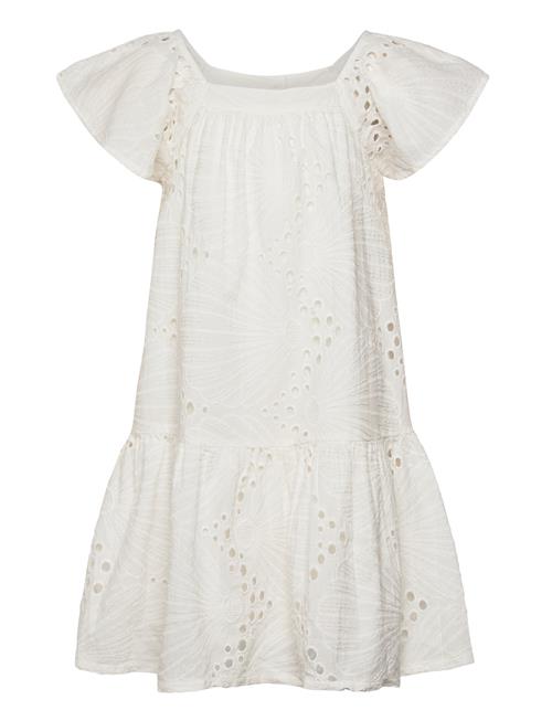 Mango Embroidered Openwork Dress Mango White