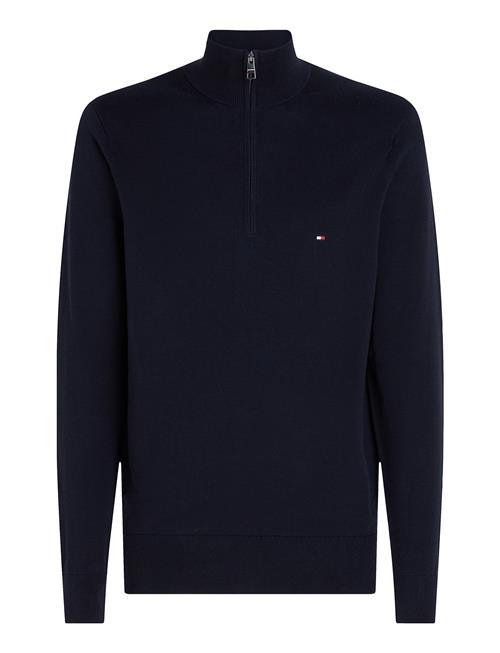 Tommy Hilfiger Essential Cotton Zip Mock Tommy Hilfiger Navy