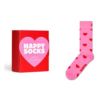 Happy socks Strømper Heart Sock Gift Box Rosa bomuld Str 41/46