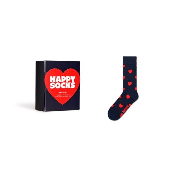 Happy socks Strømper Heart Sock Gift Box Marine mønster bomuld Str 36/40