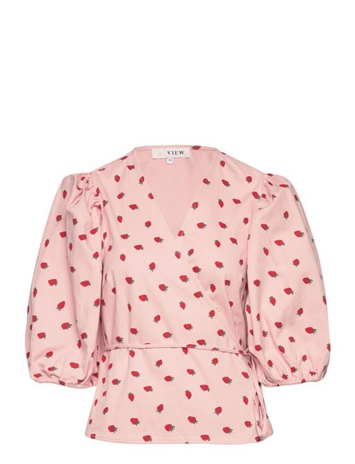 Se A-View Rebekka Wrap Blouse A-View Pink ved Booztlet