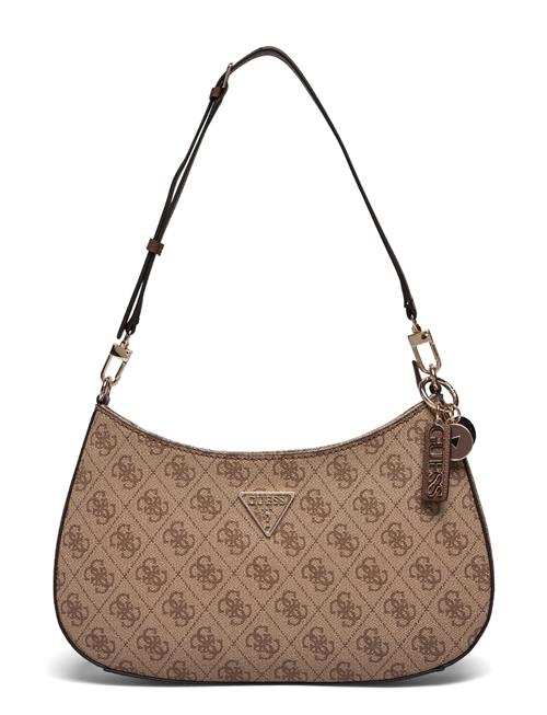 Se GUESS Noelle Top Zip Shoulder Bag GUESS Brown ved Booztlet