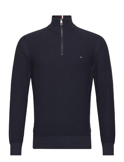 Tommy Hilfiger Oval Structure Zip Mock Tommy Hilfiger Navy