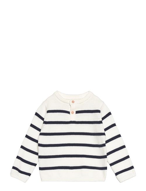 Mango Striped Knit Sweater Mango White