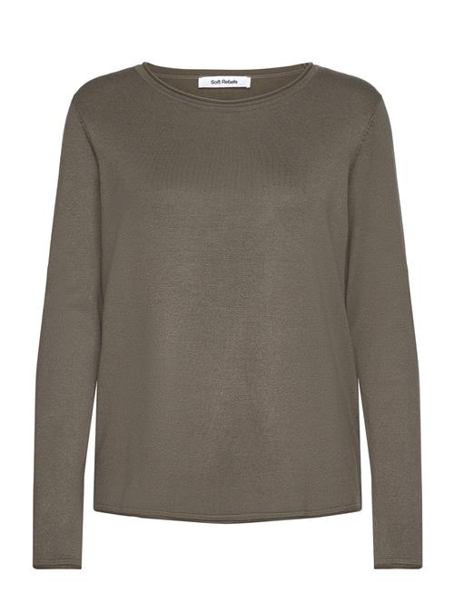 Soft Rebels Srmarla O-Neck Roll Edge Knit Soft Rebels Khaki