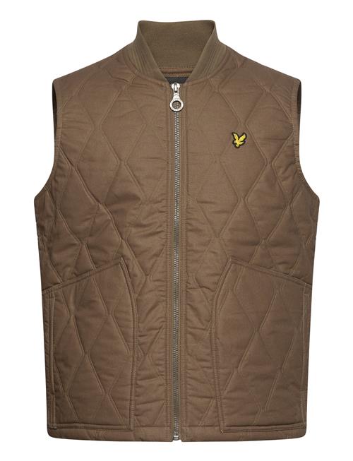 Se Lyle & Scott Quilt Gilet Lyle & Scott Khaki ved Booztlet