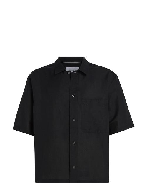 Calvin Klein Jeans Linen Ss Shirt Calvin Klein Jeans Black