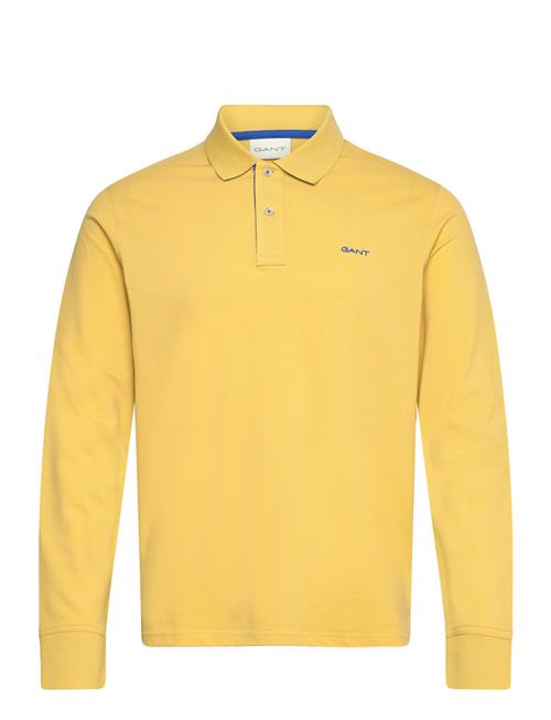 Se GANT Reg Contrast Pique Ls Rugger GANT Yellow ved Booztlet