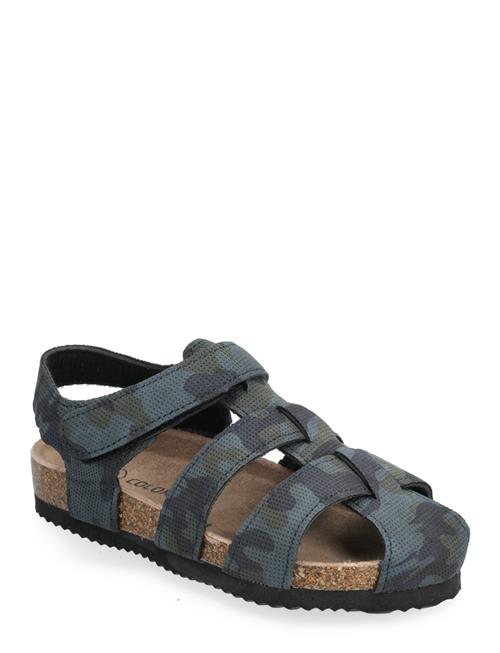 Color Kids Sandals W. Toe + Velcro Strap Color Kids Grey