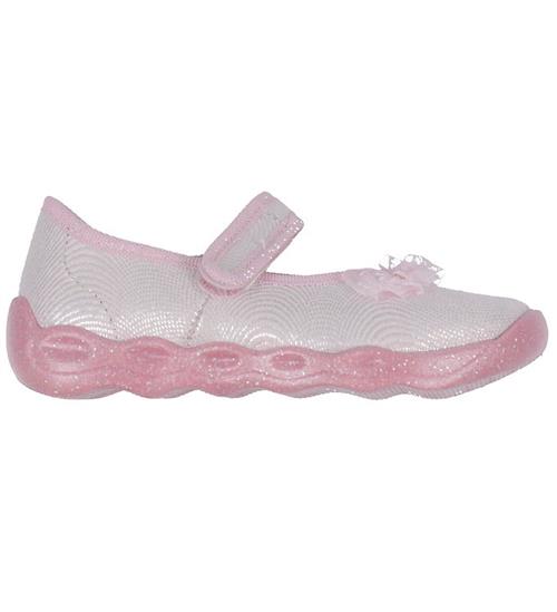 Se Superfit Ballerina Hjemmesko - Bubble - Rosa/Hvid ved KidsWorld