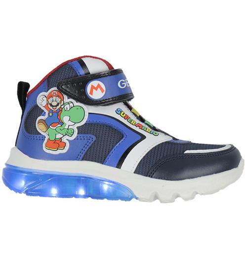 Se Geox Geox StÃ¸vler m. Lys - J Ciberdron - Super Mario - Navy/Royal ved KidsWorld