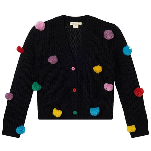 Stella McCartney Kids Cardigan Med Pomponerer Sort | Sort | 8 years