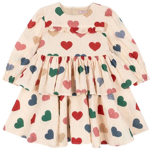 Konges Sløjd Elin Frill Kjole Bon Coeur Colore Frappe | Beige | 7-8 years