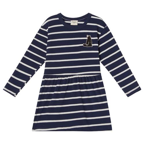 Se Kuling GOTS Chios Stribet Kjole Navyblå | Marine blå | 86/92 cm ved Babyshop