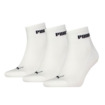 Puma Strømper 3P Unisex New Generation Cushioned Quarter Sock Hvid Str 43/46