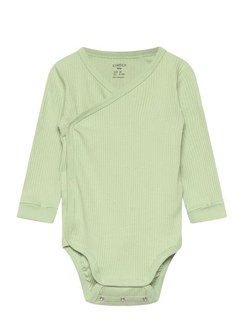 Se Lindex Body Wrap Rib Basic Lindex Green ved Booztlet