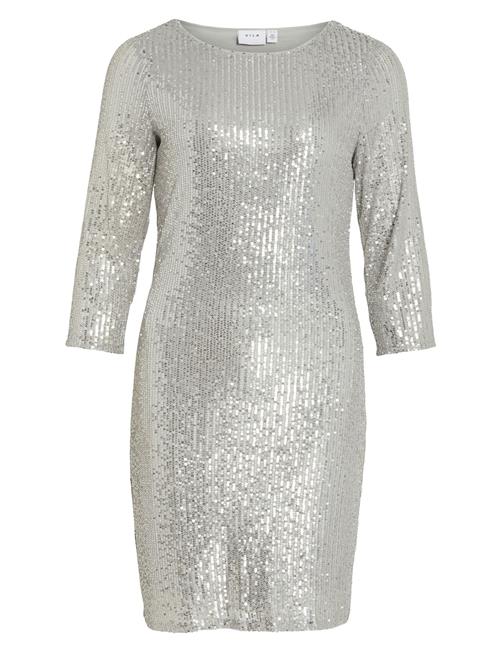 Vila Visparkling 3/4 O-Neck Dress/Ka Vila Silver