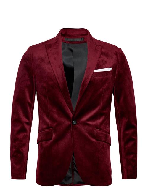 Lindbergh Velvet Blazer Lindbergh Burgundy