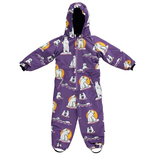 Småfolk Flyverdragt Polar Bears Purple Heart | Lilla | 5-6 years