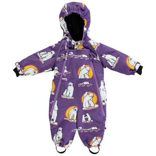 Småfolk Baby-flyverdragt Polar Bears Purple Heart | Lilla | 6-12 months