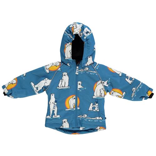 Se Småfolk Vinterjakke Polar Bears Solid Blue | Blå | 2-3 years ved Babyshop