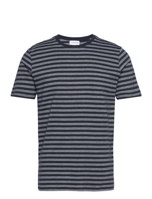 Se Lindbergh Striped Tee S/S Lindbergh Navy ved Booztlet