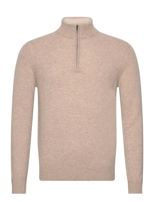 Se Hackett London Lambswool Hzip Hackett London Beige ved Booztlet