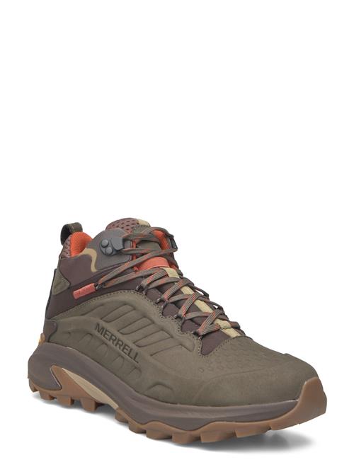 Se Merrell Men's Moab Speed 2 Ltr Mid Wp - Oli Merrell Khaki ved Booztlet