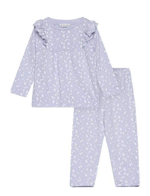 Mango Printed Long Pyjamas Mango Blue