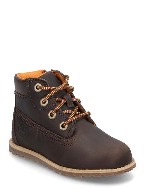 Timberland Pokey Pine Mid Lace Up With Zip Boot Dark Brown Timberland Brown