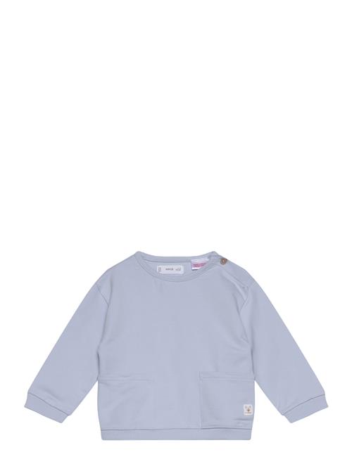 Cotton Sweatshirt With Pockets Mango Blue