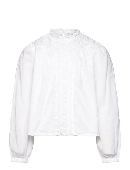 Mango Embroidered Cotton Blouse Mango White