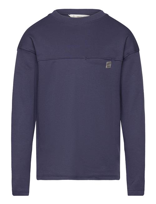 Long Sleeve Cotton T-Shirt Mango Navy