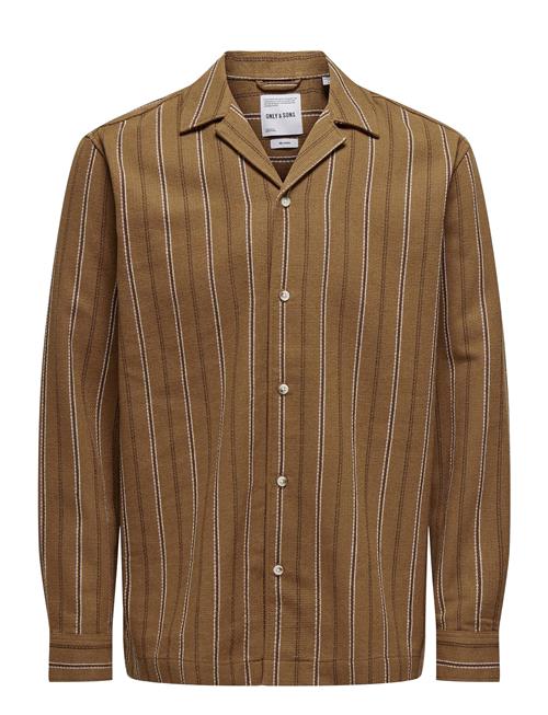 ONLY & SONS Onstrev Relaxed Ls Shirt ONLY & SONS Brown