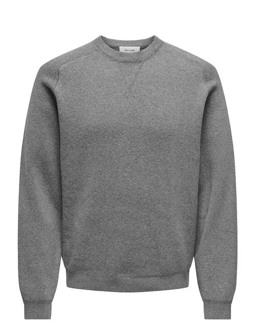 Se ONLY & SONS Onspin Reg 12 Crew Knit ONLY & SONS Grey ved Booztlet